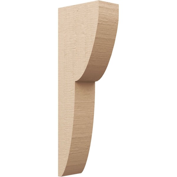 Ekena Millwork 6"W x 12"D x 36"H Thin Crestline Rough Cedar Woodgrain TimberThane Corbel, Primed Tan CORUR06X12X36CRERCPR - main